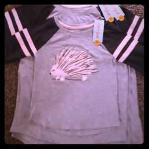 "Cat & Jack" Porcupine 3/4 Length Sleeve TShirt